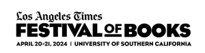 plain black-and-white banner for the LA Times Festival of Books 2024, April 20-21
